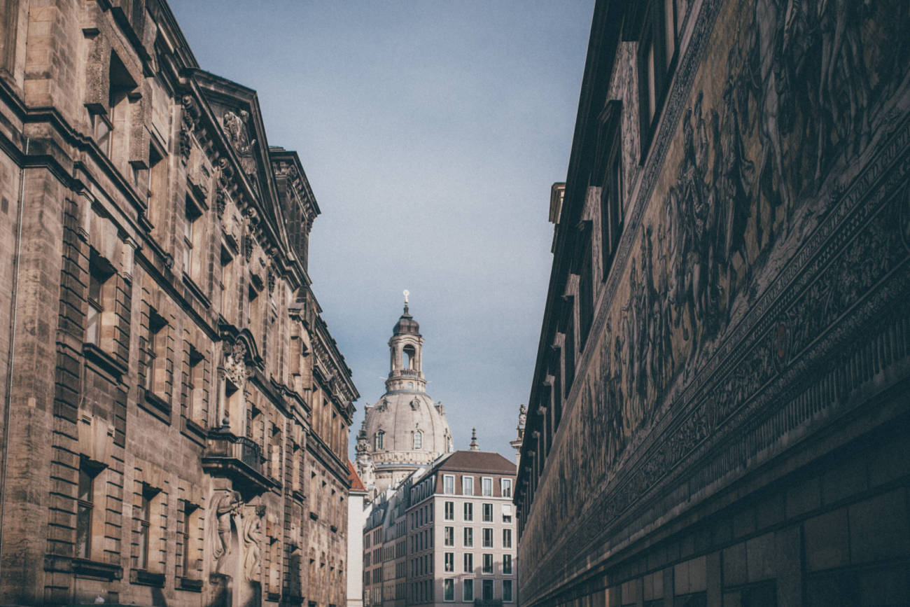 Dresden - mit Blick auf die Frauenkirche