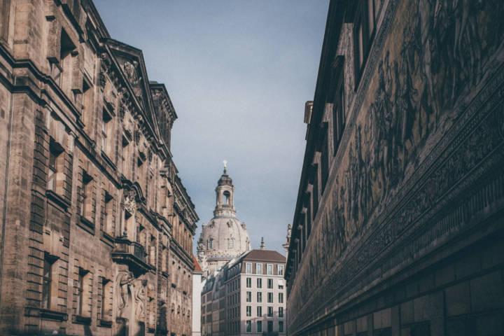 Dresden - mit Blick auf die Frauenkirche