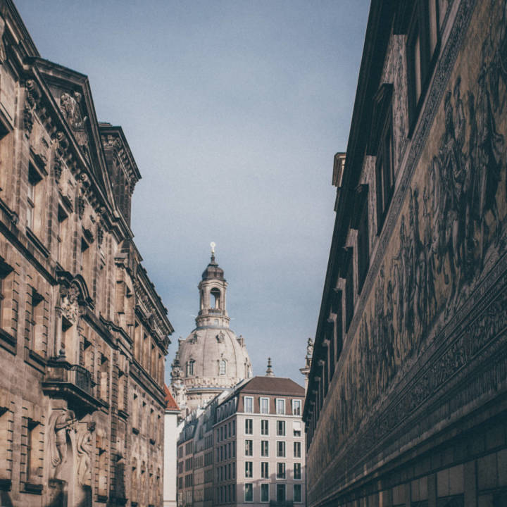 Dresden - mit Blick auf die Frauenkirche